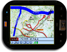 Q3 Assistant will display position on custom and standard maps. Q3 Assistant will display position on custom and standard maps.